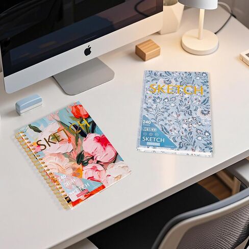 Xieed 【2+1 3 Pack 8 "x 11" كتاب رسم ، كتاب رسم ملزمة حلزوني*2 & غلاف رسم رسم*1،120 ورقة*3 ورق الرسم ، كتاب رسم فني مجاني للحمض للبالغين والمبتدئين الفنانين in Kuwait