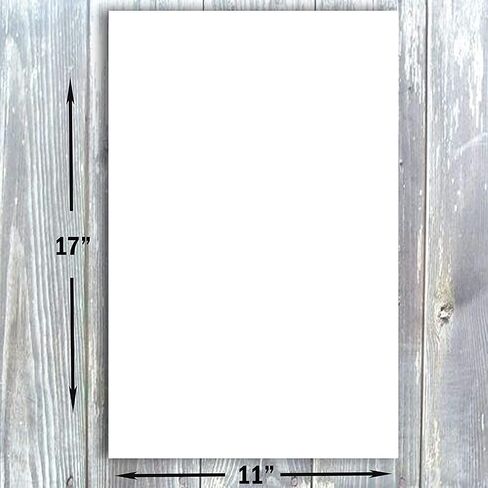Hamilco White Cardstock سميكة 11x17 ورق - وزن ثقيل 110 رطل بطاقة تغطية 25 حزمة (مشرق) in Saudi Arabia
