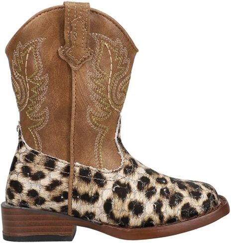 ROPER Toddler Girls Glitter Leopard Square Toe أحذية غير رسمية في العجل - بني in Saudi Arabia