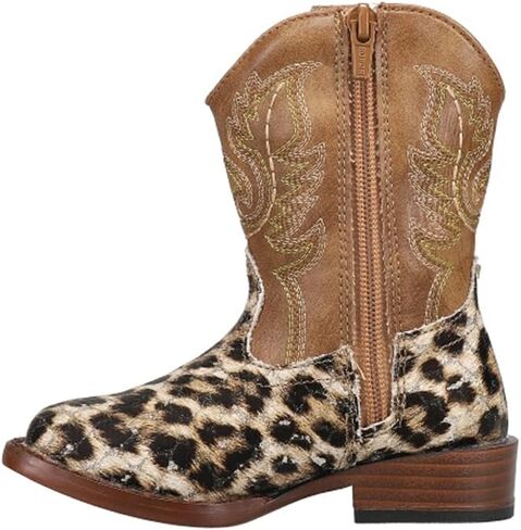 ROPER Toddler Girls Glitter Leopard Square Toe أحذية غير رسمية في العجل - بني in Saudi Arabia