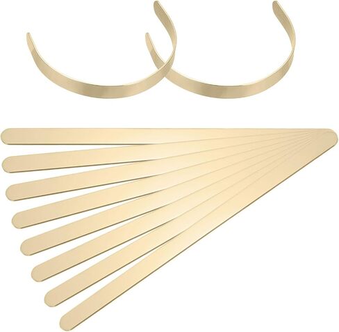 uxcell 10Pcs Bracelet Blanks, 5/8 x 6inch Cuff Bangle Blanks Copper for DIY Jewelry Making(Rose Gold, 1mm Thick) in Saudi Arabia