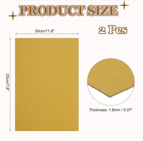 صفيحة جلدية كاملة من Mecccanixity 11.8 "× 7.8" قطع قماش طبيعية للجلد لأغطية أحزمة مكتب الأثاث الحرفية DIY ، أبيض 2 مساءً in Saudi Arabia