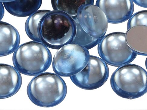 Allstarco KraftGenius 9mm Flat Back Acrylic Round Cabochons Plastic Pearl Gems for Jewelry Making Costume Making Cosplay Jewels Embelishments in Saudi Arabia