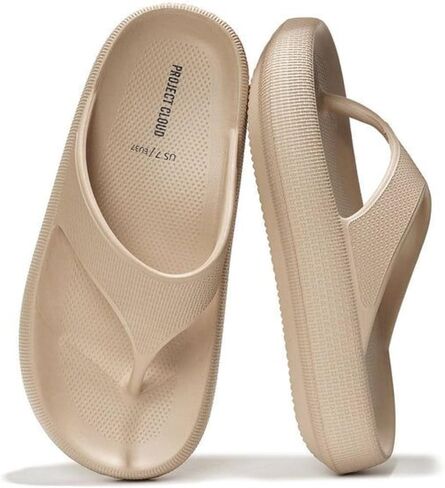 Project Cloud House Slippers Sandals Womens - Slippers Recivery Recovery Liven -Slip و Lightweight For Women Beach Essentials للنساء للنساء (حزام وسادة ، أبيض ، 9) in Saudi Arabia