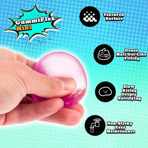 لعبة الإجهاد الحسي المصغرة في Gummiflex-لعبة تململ بطيئة ، بطيئة ، بطيئة ، مزدحمة للتخفيف من الإجهاد والقلق ، تجريب اليد-ADHD ، التوحد ، المكتب والطلاب-1.8 "، 1pc ، الأزرق in Saudi Arabia