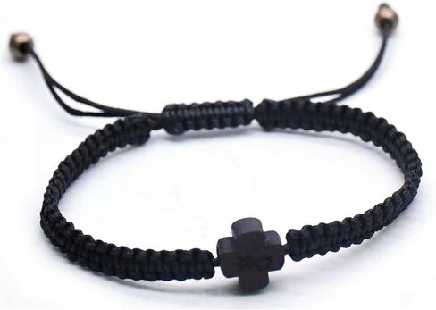 Saint Benedict/Saint Jude Beaded Bracelet for Women And Men Adjustable Braided Rope Bracelet Green in Saudi Arabia