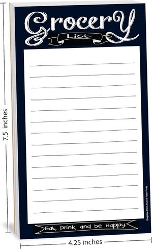 Funny Magnetic Grocery List, Manly Man With Mustache, 4.25 x 7.5 inch, 50 Sheets in Kuwait