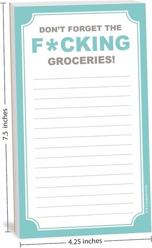 Funny Magnetic Grocery List, Manly Man With Mustache, 4.25 x 7.5 inch, 50 Sheets in Kuwait