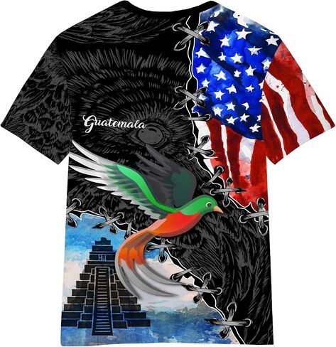 DFZ Guatemala Flag T-Shirt Boys Short Sleeve Crew Neck T-Shirt Guatemala for Children's Tops in Kuwait