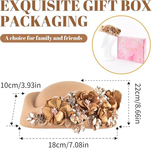 قبعات الكنيسة للنساء غطاء الرأس مع قبعة نسائية ناعمة للنساء ، شعرت قبعة ، زفاف لقبعة الزفاف in Kuwait