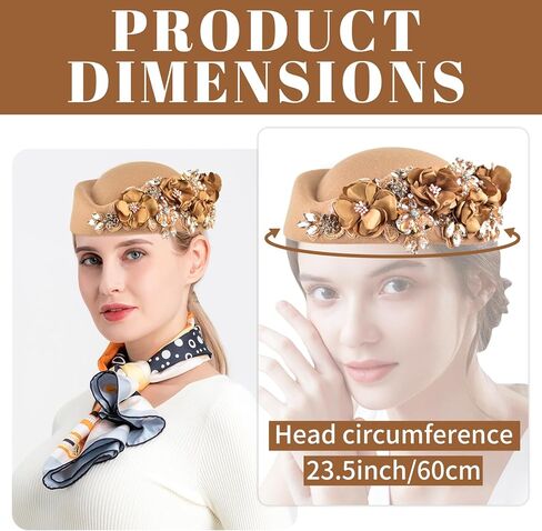 قبعات الكنيسة للنساء غطاء الرأس مع قبعة نسائية ناعمة للنساء ، شعرت قبعة ، زفاف لقبعة الزفاف in Kuwait