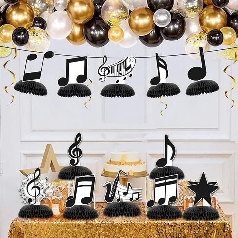 7 Pcs Happy Birthday Honeycomb Centerpiece Table Party Decorations - 2 Pack Happy Birthday Banner Sign Honeycomb Centerpieces for Tables Colorful Theme Party Supplies Decor for Kids, Boys, Girls in Kuwait