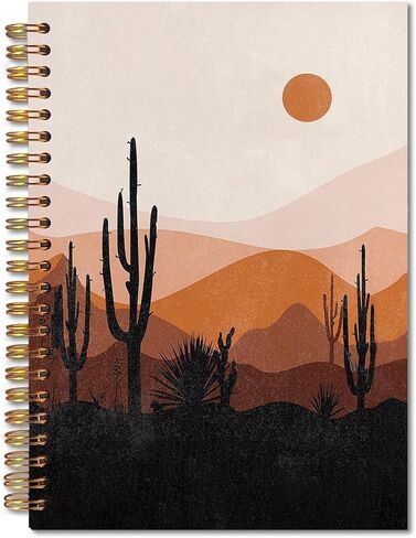 FITIE Boho Spiral Notebook 5.5x8.3, Sun Sunshine Mountain Desert Aesthetic Journal Notebooks for Note Taking, Boho Office Supplies in Kuwait