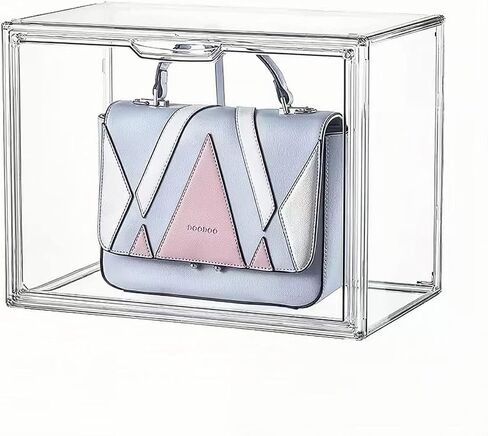 Large Clear Acrylic Display Box with Front Door – Spacious Organizer Case for Collectibles, Skincare, Toys, Office Supplies, 14.17×8.66×10.63 inches Transparent Storage Cabinet in Saudi Arabia