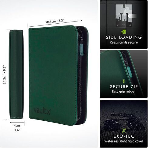 Vault X 4 Pocket Zip Trading Card Binder 160 Cards Exo-Tec (Black) in Saudi Arabia