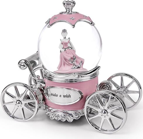 Cinderella Snow Globe Music Box for Girls, Snow Globes for Girls Color Changing LED Lights Snowglobe Musical Box for Women Kids Mom Daughter Birthday Christmas Mother's Day Valentine Gifts in Saudi Arabia