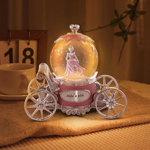 Cinderella Snow Globe Music Box for Girls, Snow Globes for Girls Color Changing LED Lights Snowglobe Musical Box for Women Kids Mom Daughter Birthday Christmas Mother's Day Valentine Gifts in Saudi Arabia
