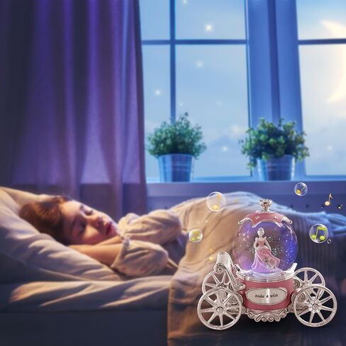 Cinderella Snow Globe Music Box for Girls, Snow Globes for Girls Color Changing LED Lights Snowglobe Musical Box for Women Kids Mom Daughter Birthday Christmas Mother's Day Valentine Gifts in Saudi Arabia