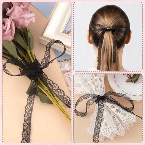 2 Yards Daisy Lace Trim Ribbon, Flower Embroidered Ribbon Roll for Bridal, Daisy Trim Sewing Accessories for Bouquet Packaging Wrapping Wedding Decorations DIY Crafts- White in Kuwait