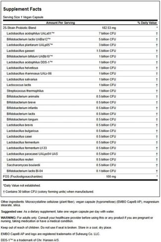 Swanson Epic-Pro 25-train Probiotic 30 مليار CFU الجهاز الهضمي الدعم لدعم الجهاز المناعي ما قبل Nutraflora FOS 30 DRCAPS كبسولات الخضار (CAPS) (2 عبوة) in Saudi Arabia