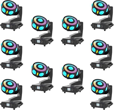 160W 3-Axis Moving Head Lights RGBW 540°Rotation DJ Light with Strobe Effects DMX512 19/25CH with Sound Activated Moving Head Beam Stage Light for Disco Wedding Parties Live Show Bar in Saudi Arabia