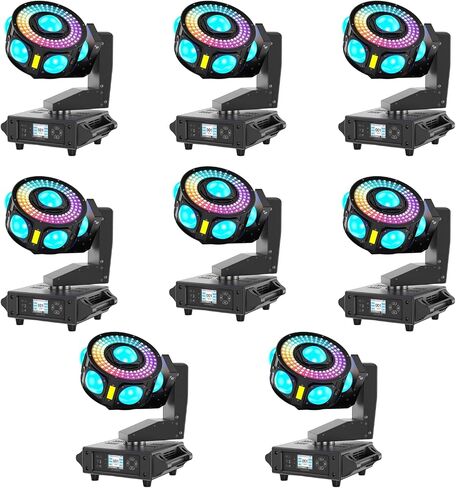 160W 3-Axis Moving Head Lights RGBW 540°Rotation DJ Light with Strobe Effects DMX512 19/25CH with Sound Activated Moving Head Beam Stage Light for Disco Wedding Parties Live Show Bar in Saudi Arabia