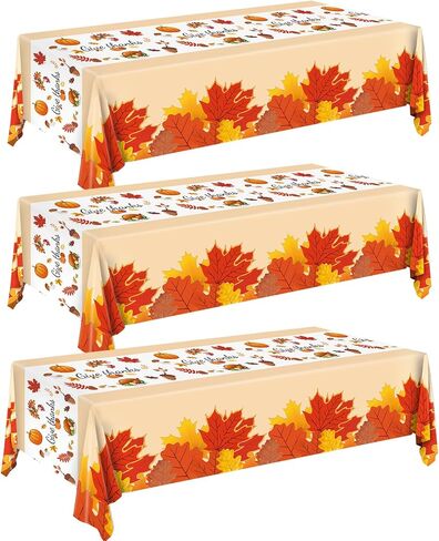 3pcs Birthday Tablecloth, Happy Birthday Decorations Set, Colorful Rainbow Dots Design with Happy Birthday Tablecloth. Waterproof Plastic Table Covers for Boys/Girls Party 54X108inch in Saudi Arabia