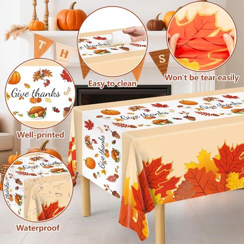 3pcs Birthday Tablecloth, Happy Birthday Decorations Set, Colorful Rainbow Dots Design with Happy Birthday Tablecloth. Waterproof Plastic Table Covers for Boys/Girls Party 54X108inch in Saudi Arabia