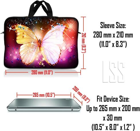 Laptop Skin Shop Neoprene Laptop Sleeve Bag Carrying Case with Handle and Adjustable Shoulder Strap Parent 2 in Kuwait