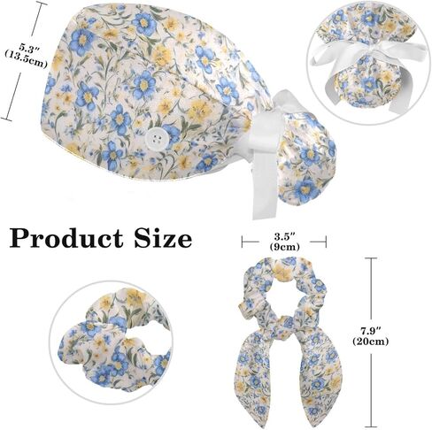Scrub Caps Women with Button,Adjustable Surgical Caps with Ponytail Pouch,Cherry Pink Seamless Fruit Working Cap with Bow in Saudi Arabia