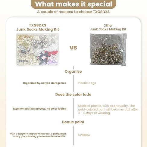 80 PCS Junk Socks Charms Kit ، Pearl Rhinestone Gold Bling Brooch Pins Costom Sock Charms Kit مع أقواس دبابيس الأمان ، وملحقات DIY لتزيين وتخصيص ملابس القبعة (مجموعة واحدة) in Saudi Arabia