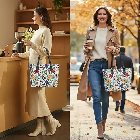 Tote bags for women, tote purse, nylon tote bag, with zipper and pockets, waterproof in Saudi Arabia