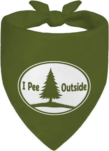 Forest Service Green Dog Bandana, Funny Puppy Scarf Photo Prop for Forest Outdoor Adventure Hiking Camping Mountain Nature, Funny Spring Summer Pet Bandana Accessory, Gifts for Ranger in Kuwait