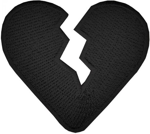 Broken Heart Patch Love Sad Embroidered Iron On in Saudi Arabia