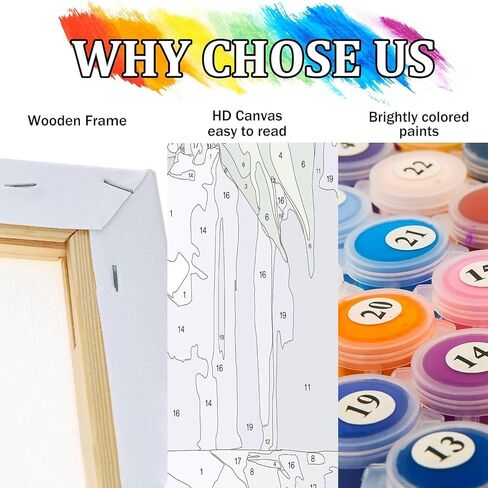 6 Pack Framed Paint by Numbers Kit for Adults - with Wooden Easel, Landscape Paint by Numbers Kit for Adults Framed, DIY Famous Landmarks Paint by Numbers with Frame for Home Wall Decor 8x12 Inch in Kuwait