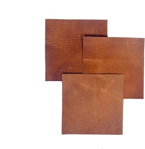 Genuine Cowhide Leather Pieces, Natural Mixed Colors, Decorative Hair-On Hide Squares 15 x 6.5 inch (Pack of 10) in Kuwait