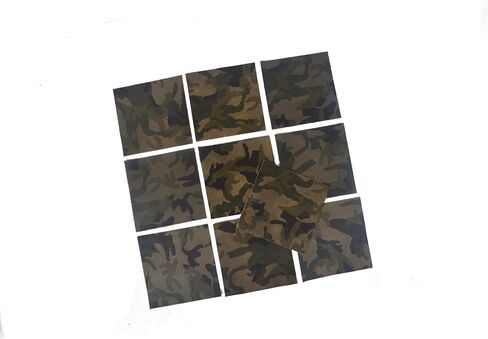 Genuine Cowhide Leather Pieces, Natural Mixed Colors, Decorative Hair-On Hide Squares 15 x 6.5 inch (Pack of 10) in Kuwait