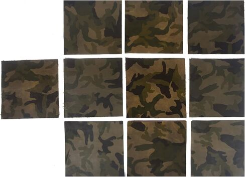 Genuine Cowhide Leather Pieces, Natural Mixed Colors, Decorative Hair-On Hide Squares 15 x 6.5 inch (Pack of 10) in Kuwait