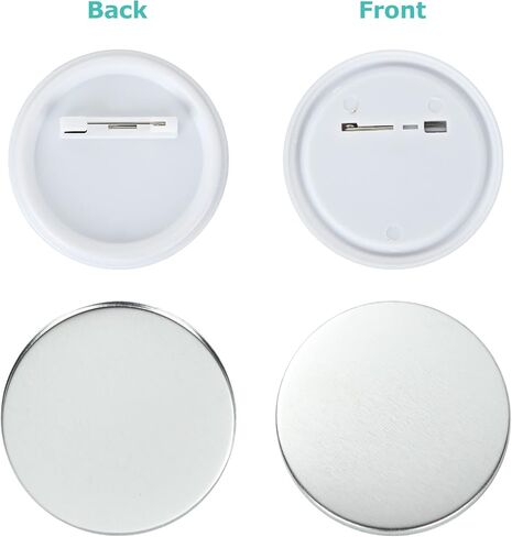 800 Pieces Button Maker Supplies 58mm/2.25 inch Round Badge Button Parts for Button Maker Machine, Includes Blank Pin Back Cover, Metal Cover, Clear Film, Blank Paper in Kuwait