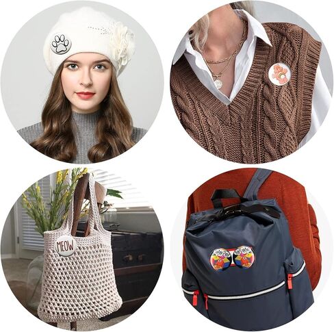 800 Pieces Button Maker Supplies 58mm/2.25 inch Round Badge Button Parts for Button Maker Machine, Includes Blank Pin Back Cover, Metal Cover, Clear Film, Blank Paper in Kuwait