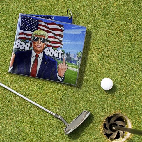 Curves & Clubs Trump Golf Towel | Trump $100 Dollar Bill Towel | American Towel | Funny Golf Towel | | Golf Towels for Golf Bags in Saudi Arabia