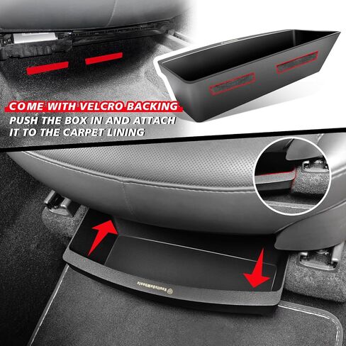 Under Seat Storage Box 2PCS Compatible with 2020-2025 Tesla Model Y Accessories Custom Fit Underseat Organizer Hidden Design Non-slip Underseat Rubbery Bins (NOT for Juniper) in Saudi Arabia
