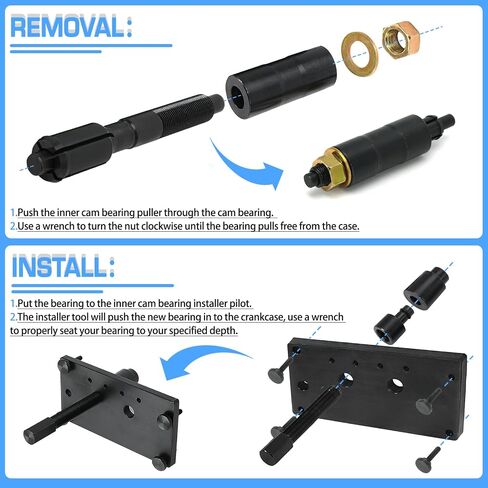 Inner Camshaft Bearing Remover & Installer Tool Fit for Harley Davidson Milwaukee Eight Engine (M8) 2017-UP Inner Cam Bearing Puller Remove Replace 5806 in Saudi Arabia