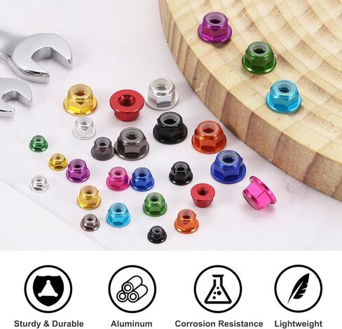 meccanixity 30 pcs m4 pitch 0.7mm aluminoum alpoy bludy nuts flanged hex nuts nylon قفل مسنن لـ RC Drone Quadcopter Motor Adapter FPV Parts Frarts ، in Saudi Arabia