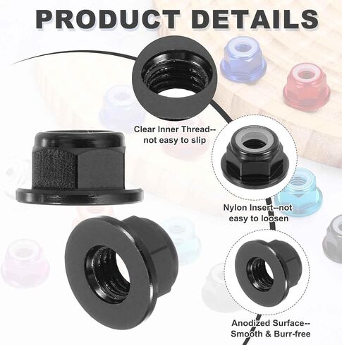 meccanixity 30 pcs m4 pitch 0.7mm aluminoum alpoy bludy nuts flanged hex nuts nylon قفل مسنن لـ RC Drone Quadcopter Motor Adapter FPV Parts Frarts ، in Kuwait