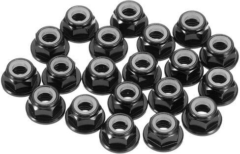 meccanixity 30 pcs m4 pitch 0.7mm aluminoum alpoy bludy nuts flanged hex nuts nylon قفل مسنن لـ RC Drone Quadcopter Motor Adapter FPV Parts Frarts ، in Kuwait