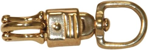 Jeffers Round Eye Brass Panic Snap, 3/4"W x 3-5/8"L, Nickel Plated Quick Release Hook, Round Swivel Eye for Ropes, Leads, Reins, Chains, Tack, Equestrian Equipment, Horse Barn, Stable, 2 Pack in Saudi Arabia