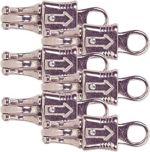 Jeffers Round Eye Brass Panic Snap, 3/4"W x 3-5/8"L, Nickel Plated Quick Release Hook, Round Swivel Eye for Ropes, Leads, Reins, Chains, Tack, Equestrian Equipment, Horse Barn, Stable, 2 Pack in Saudi Arabia