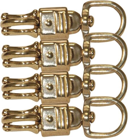 Jeffers Round Eye Brass Snap Snap ، 3/4 "W x 3-5/8" L ، خطاف إطلاق سريع مطلي بالنيكل ، عين دوارة للحبال ، الخيوط ، زمام الأمور ، سلاسل ، تاك ، معدات الفروسية ، حظيرة للخيول ، مستقر ، 6 عبوات in Saudi Arabia