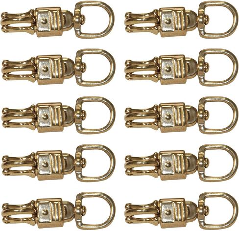 Jeffers Round Eye Brass Snap Snap ، 3/4 "W x 3-5/8" L ، خطاف إطلاق سريع مطلي بالنيكل ، عين دوارة للحبال ، الخيوط ، زمام الأمور ، سلاسل ، تاك ، معدات الفروسية ، حظيرة للخيول ، مستقر ، 6 عبوات in Kuwait